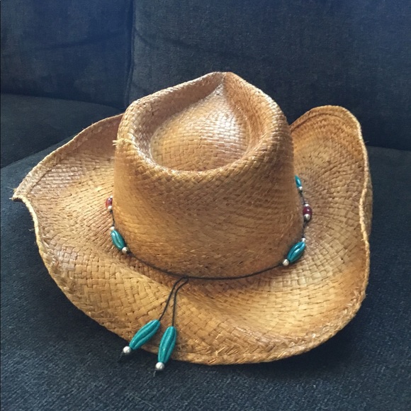 Accessories - women’s cowgirl medium hat blue beads
